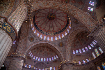 400 Years old Ottoman Mosque interior photos 
İt is written prayer and God names with Arabic letters  