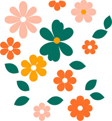 seamless background with flowers