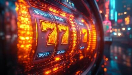 Abstract casino slot machine background. Colourful online casino banner 777 big winning symbol of gold jackpot, casino bar celebration light graphic, 777 symbol, big win, gold jackpot, 