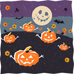 halloween background with pumpkins