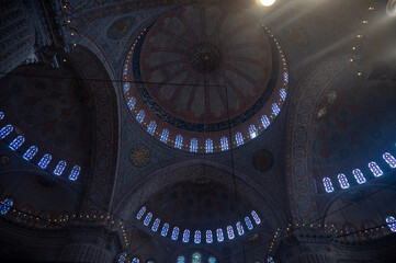 400 Years old Ottoman Mosque interior photos 
İt is written prayer and God names with Arabic letters  