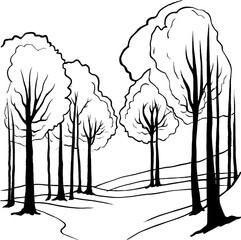 landscape with trees