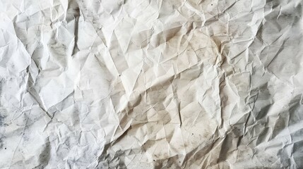 Fototapeta premium Aged White Paper Texture, Old Newspaper Background, Grungy Poster Design with Copy Space, Light Vintage Pattern