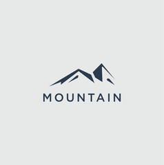 Creative Illustration Simple Mountain Logo Design Vector