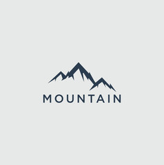 Creative Illustration Simple Mountain Logo Design Vector