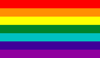 The Rainbow flag is the symbol of the LGBTQ community. Rainbow pride flag stripes. Social Justice
