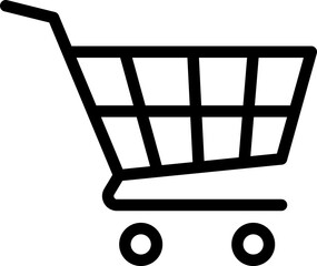 Shopping Cart Icon Vector. Shopping cart illustration for web, mobile apps. Shopping cart trolley icon vector isolated on white background