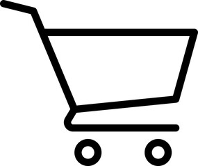 Shopping Cart Icon Vector. Shopping cart illustration for web, mobile apps. Shopping cart trolley icon vector isolated on white background