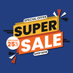 Fototapeta premium orange promotion sale template vector illustration