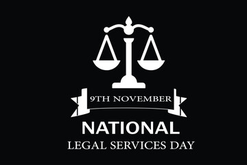 National Legal Services Day, National Legal Services Day, 9th November, vector graphic National Legal Services Day held on 9 November