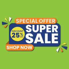 blue promotion sale template vector illustration