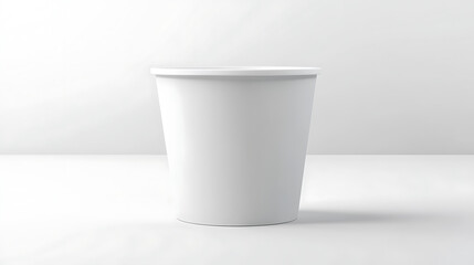 White blank popcorn bucket for placing your graphics, Packaging template mockup isolated on white background