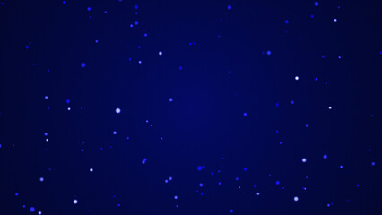 Blue and purple particles on a dark blue background