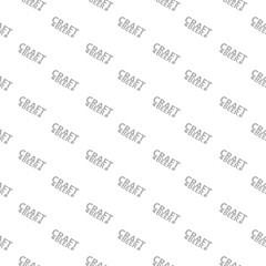 Craft beer icon pattern seamless isolated on white background