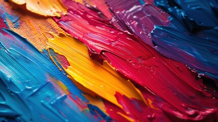 Abstract strokes of vibrant colors. AI.