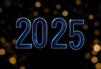 festive wallpaper featuring a Happy New Year 2025 design.