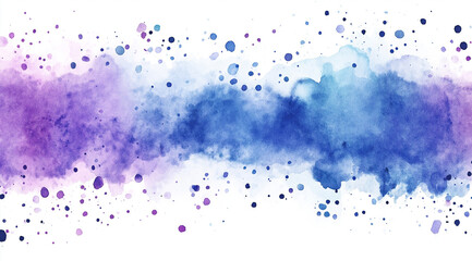Obraz premium A vibrant watercolor splash with a mix of blue, purple, and pink hues, featuring splatters and a fluid gradient blending, giving a textured and artistic appearance