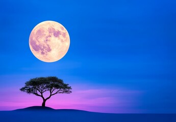 Fototapeta premium It often appears during the winter months as a supermoon