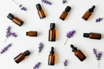 Essential Oil Bottle with Lavender	