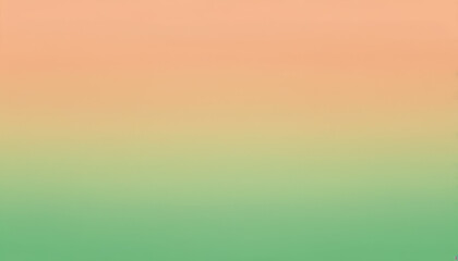 Obraz premium A gentle gradient grainy background blending from warm peach to calming green. The soft color transition and pastel tones make it ideal for soothing designs and modern abstract art.