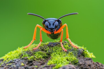 A woman in woodschlupf wespe, a woman wearing woodschlupf wespe, a woman wearing woodschlupf wespe on a cigar box