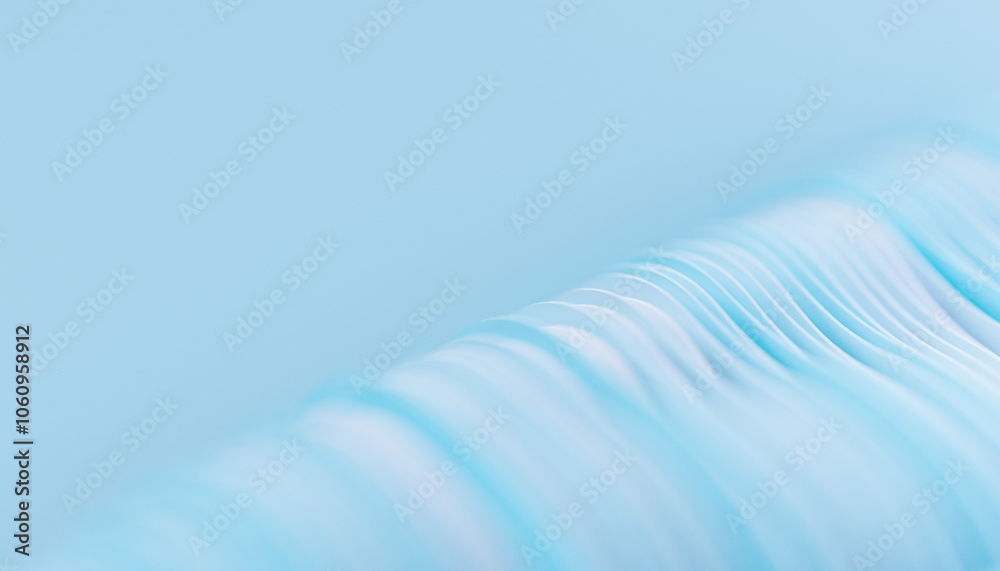 Poster light blue gradient lines abstract 3d rendering background