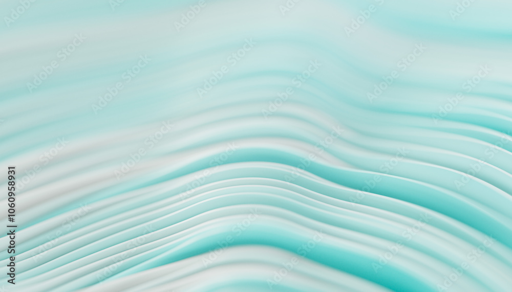 Poster light blue gradient lines abstract 3d rendering background