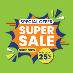 orange promotion sale template vector illustration