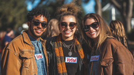 Fototapeta premium Group of friends wearing 