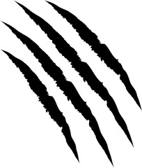 Animal Claw scratches icon vector. Vector illustration of animal claw scratches isolated on transparent background.