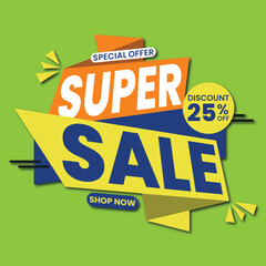 orange promotion sale template vector illustration