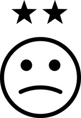 Customer experience vector icon. 1 to 5 star satisfaction rating vector icon sign, work experience symbol.