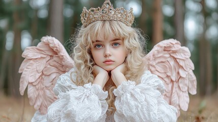 Fototapeta premium Imaginary fairy princesses in enchanted forests