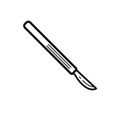 scalpel, surgery - vector icon