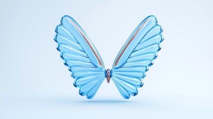 Fototapeta premium An illustration of colorful fantasy fairy wings on a white background.