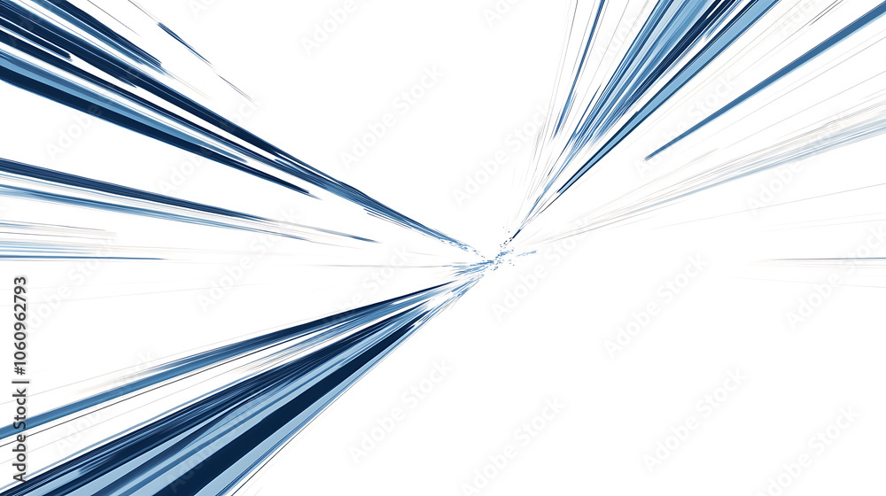 Poster abstract blue lines speed across a white background presentation design, featuring a simple flat ill