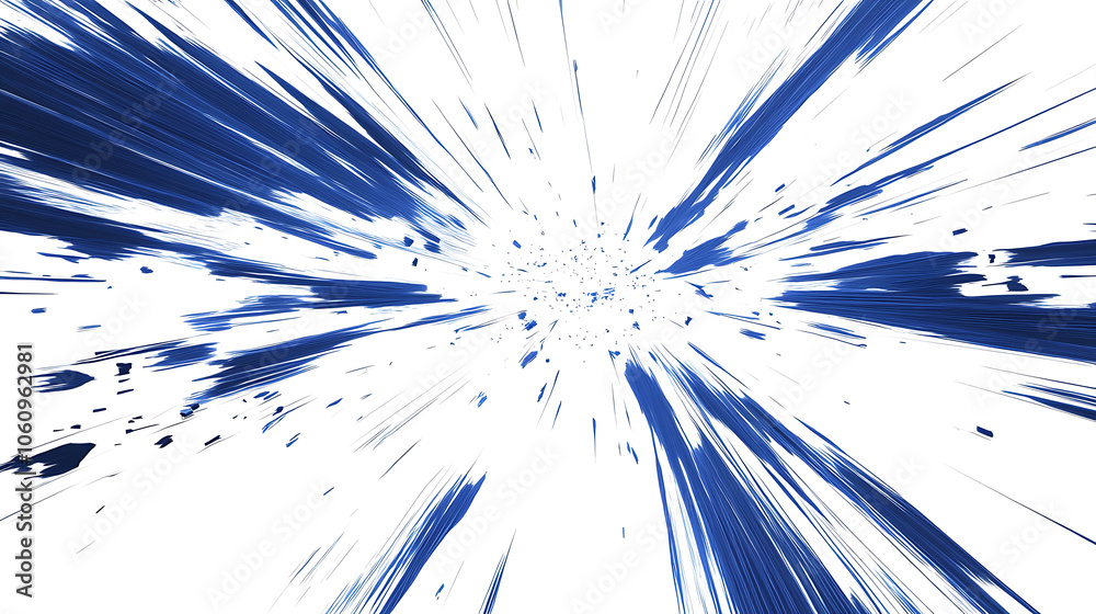 Aufkleber abstract blue lines speed across a white background presentation design, featuring a simple flat ill