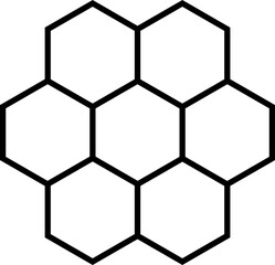 Honeycomb icon. Honeycomb bee natural icons. Yellow honeycomb symbol. Honeycomb Hexagons. Vector illustration