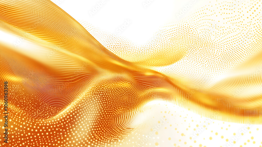 Leinwandbilder abstract digital background with flowing dots and waves, creating an elegant wave design for technol