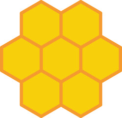 Honeycomb icon. Honeycomb bee natural icons. Yellow honeycomb symbol. Honeycomb Hexagons. Vector illustration