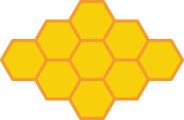 Honeycomb icon. Honeycomb bee natural icons. Yellow honeycomb symbol. Honeycomb Hexagons. Vector illustration