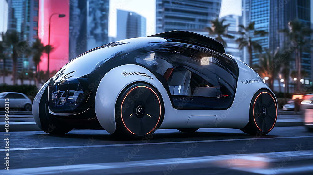 Aufkleber autonomous car sensor systems for driverless safety, adaptive cruise control, smart transportation t