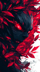 Abstract Synthwave Cityscape: Vibrant Anime Manga Illustration