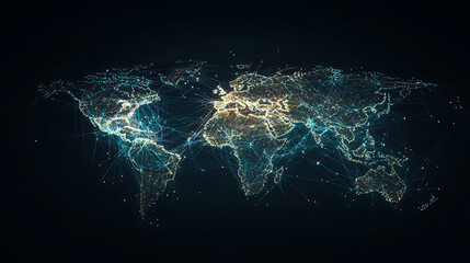 global business network connections corporate networking concept illustration digital art