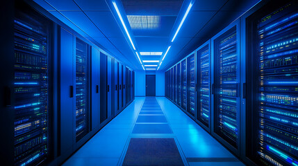 Fototapeta premium modern data center building exterior architecture photography