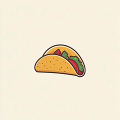 simple logo for a taco 