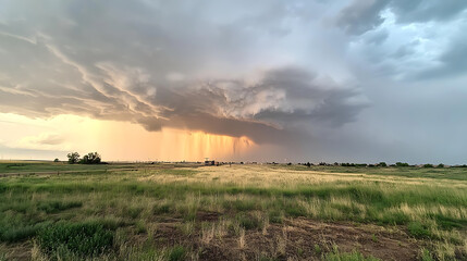 Severe thunderstorm with hail and heavy rain