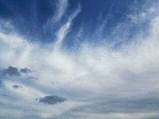 High Angle View of Most Beautiful Clean Sky and Dramatical Clouds over City of England UK. Drone's Camera Footage from High Altitude.