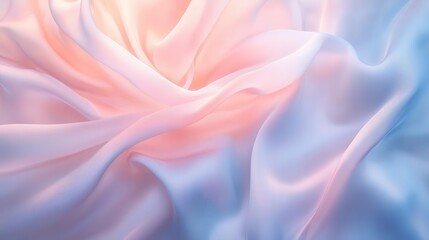 Fototapeta premium smooth women's legs enveloped in airy silk fabric, illuminated with pastel pink and blue lighting, creating a dreamy aesthetic for hair removal and skincare concepts