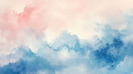 soft watercolor background in gentle pastel hues, creating a calming and ethereal setting. the subtle blending of colors offers a serene backdrop, perfect for artistic designs or printed materials